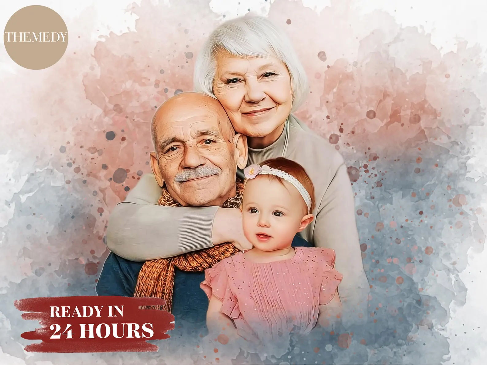 add loved one to photo before after memorial editing sample