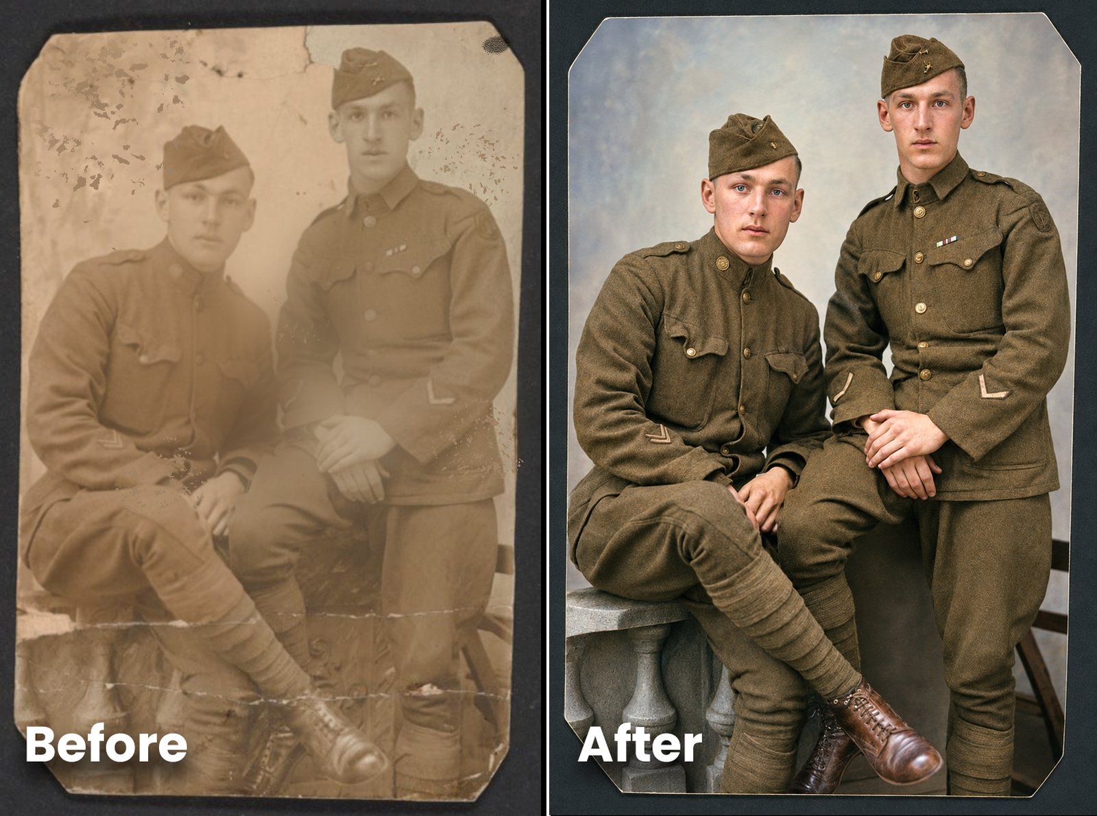 restore old damaged photo professionally