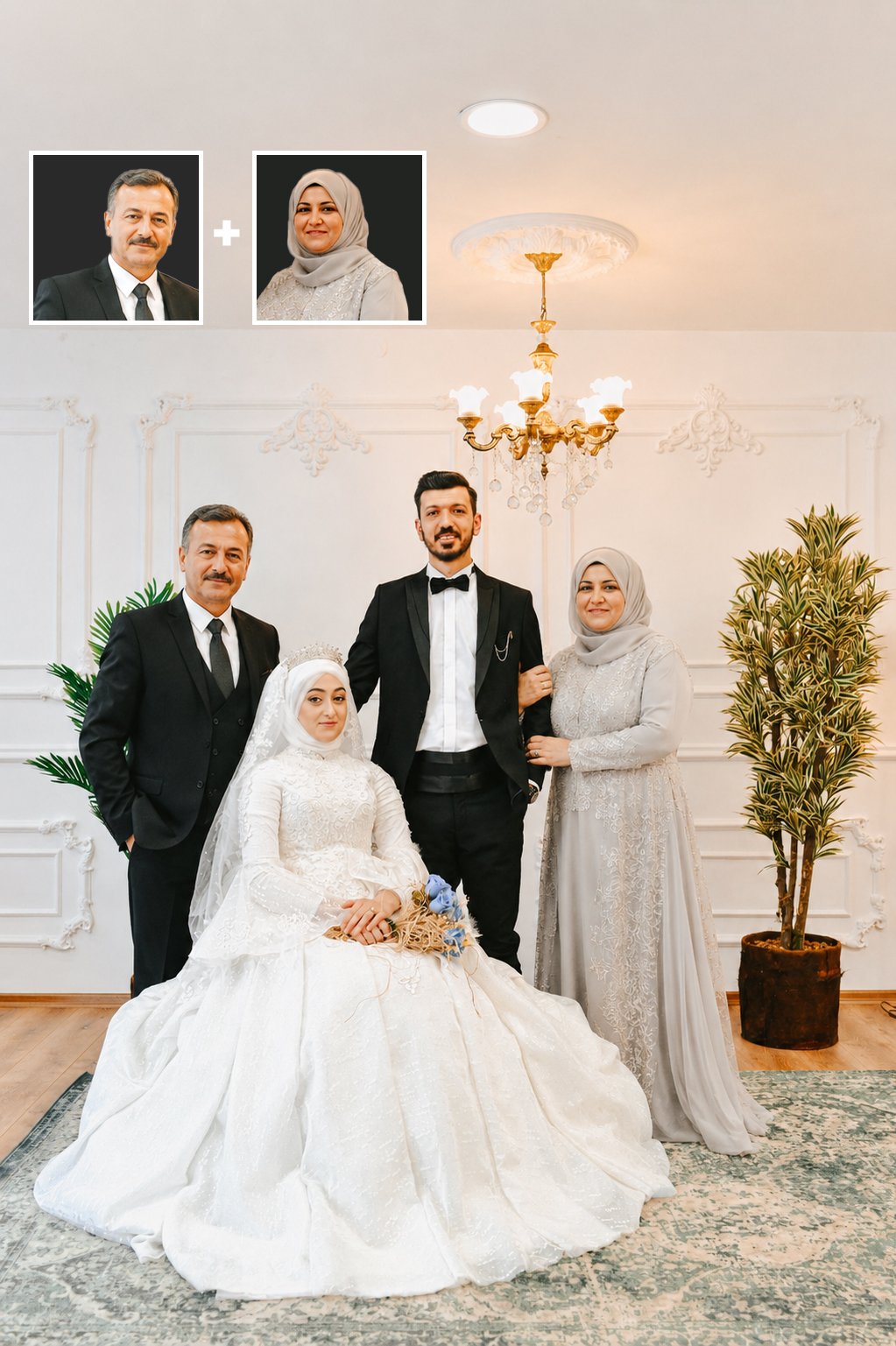 memorial photo editing wedding example