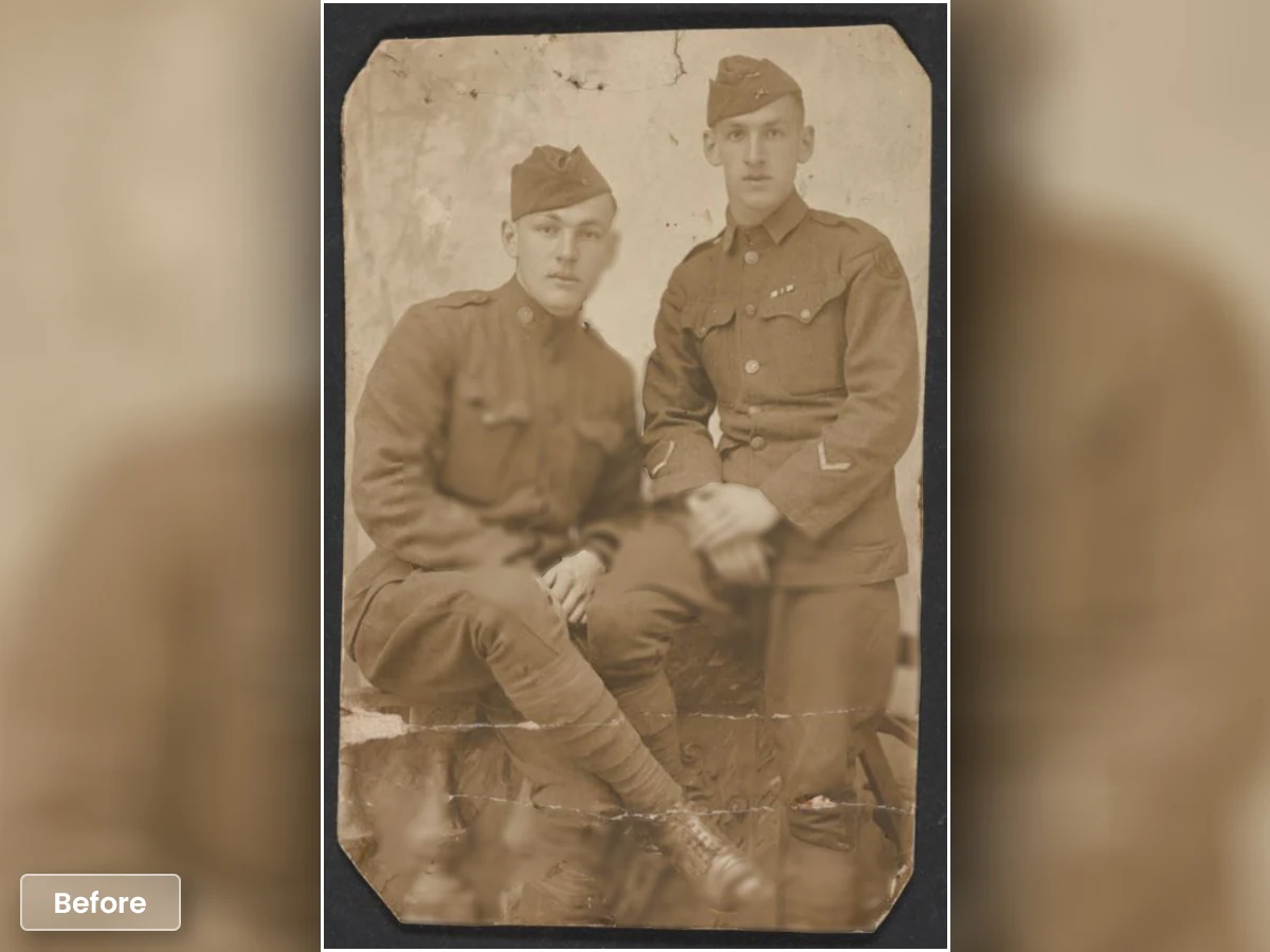 Old photo restoration before